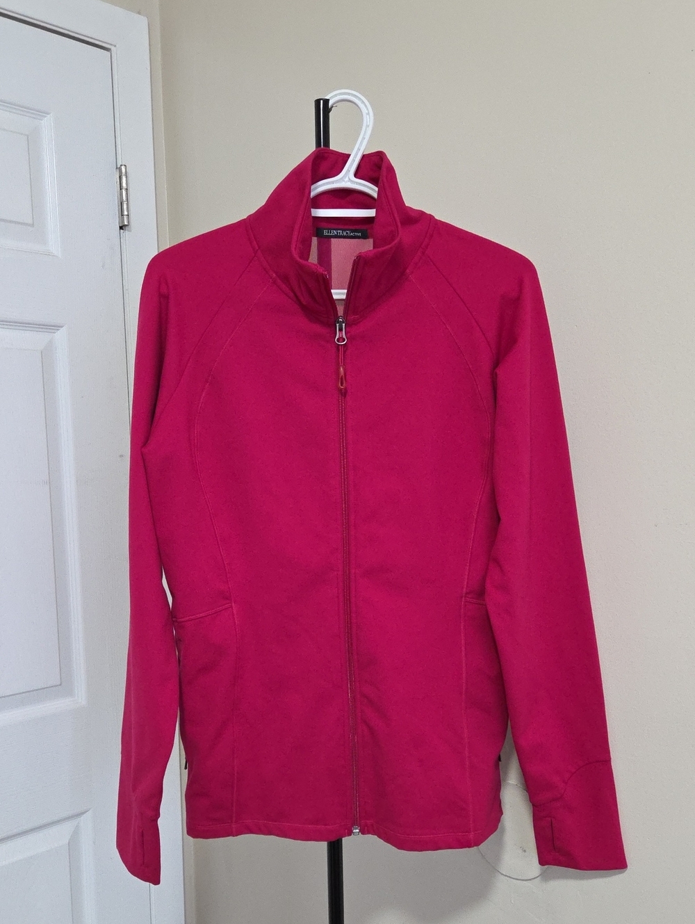 Ellen Tracy Women's Fuchsia Full-Zip Utility Jacket